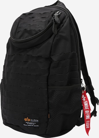 ALPHA INDUSTRIES - Mochila 'Combat' en negro: frente