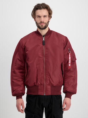 ALPHA INDUSTRIES Välikausitakki 'MA-1' värissä punainen: edessä