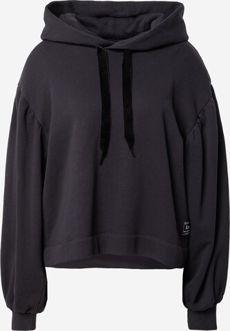 LEVI'S ® Sweatshirt 'Akane Rusched Hoodie' in Zwart: voorkant