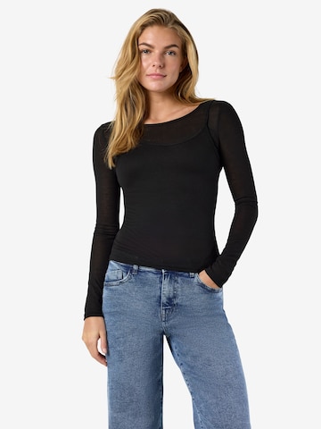 Noisy may Shirt 'NMNusa' in Zwart: voorkant