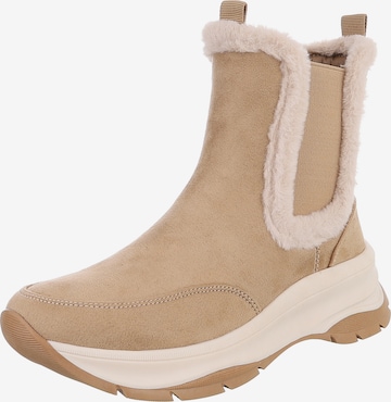 Ital-Design Ankle Boots in Beige: front