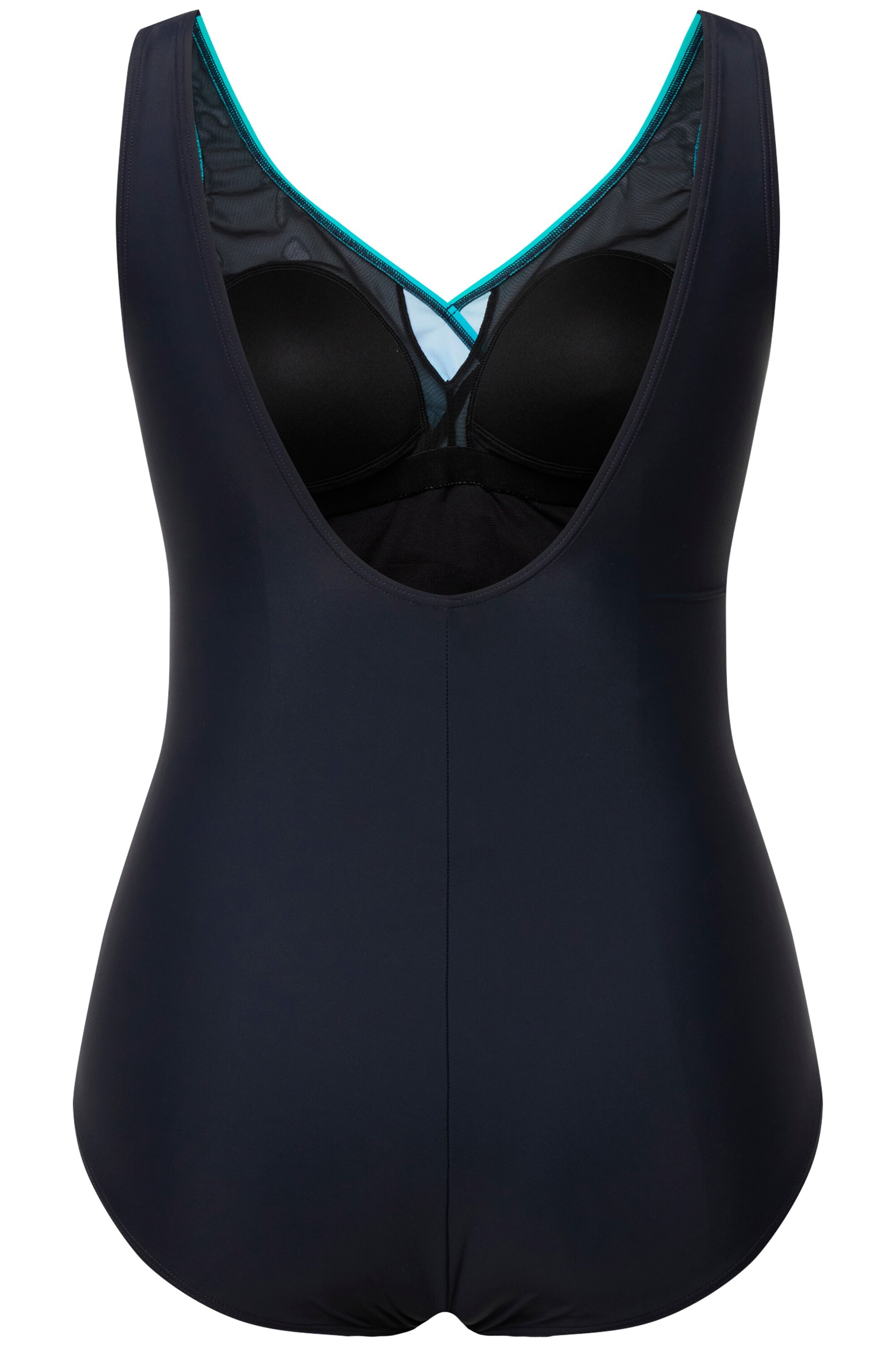 Ulla Popken Bustier Badeanzug in Blau