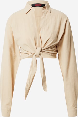 Misspap Blouse in Beige: voorkant