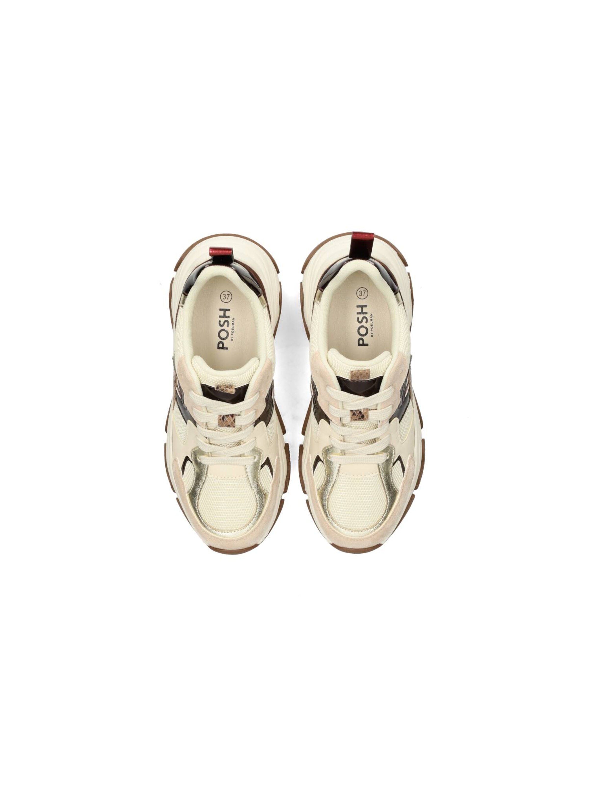 Baskets basses POSH by Poelman en blanc