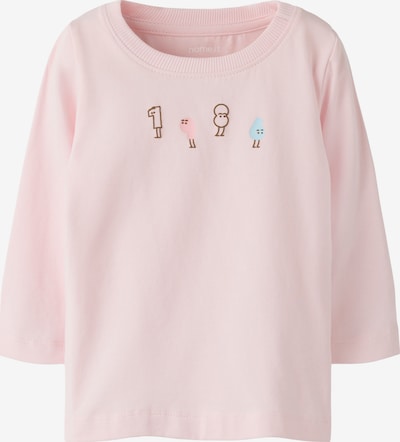 NAME IT Shirt 'NBFLYNA' in 56 in hellblau / dunkelbraun / rosa, Produktansicht