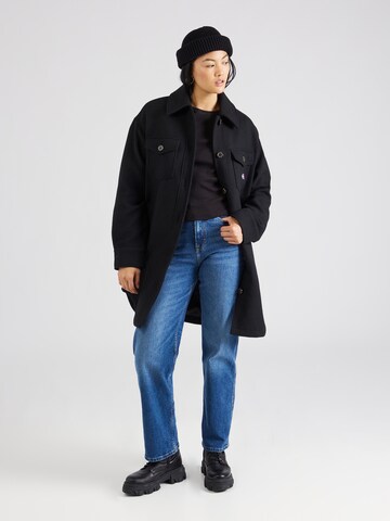Tommy Jeans Přechodný kabát – černá