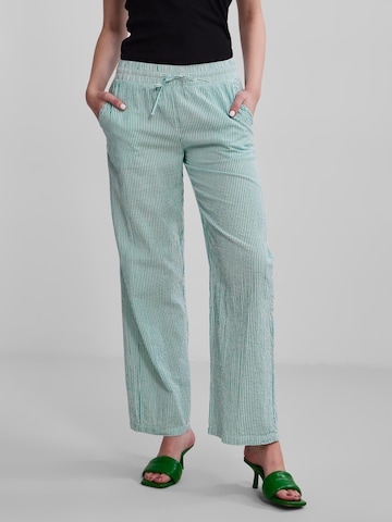 PIECES جينز واسع سراويل 'Vosa' بلون أخضر: الأمام