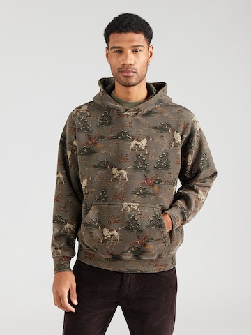 zaļš Abercrombie & Fitch Sportisks džemperis 'ESSENTIAL': no priekšpuses