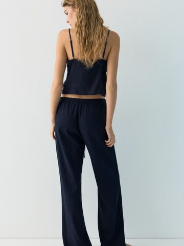 Pull&Bear Wide Leg Hose 'PACIFIC' in Blau