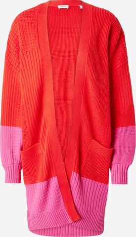 ESPRIT Knit Cardigan in Red: front