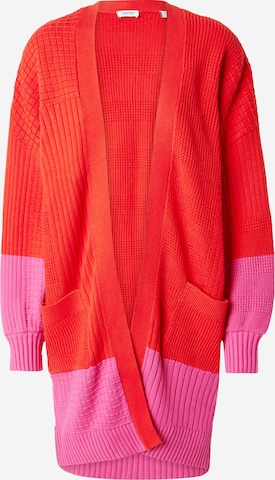 ESPRIT Knit Cardigan in Red: front