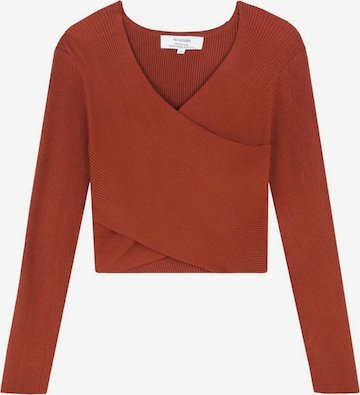 Scalpers Knitted Top in Red: front