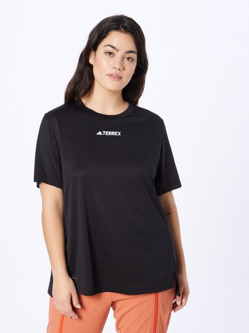 ADIDAS TERREX Λειτουργικό μπλουζάκι 'Multi ' σε μαύρο: μπροστά