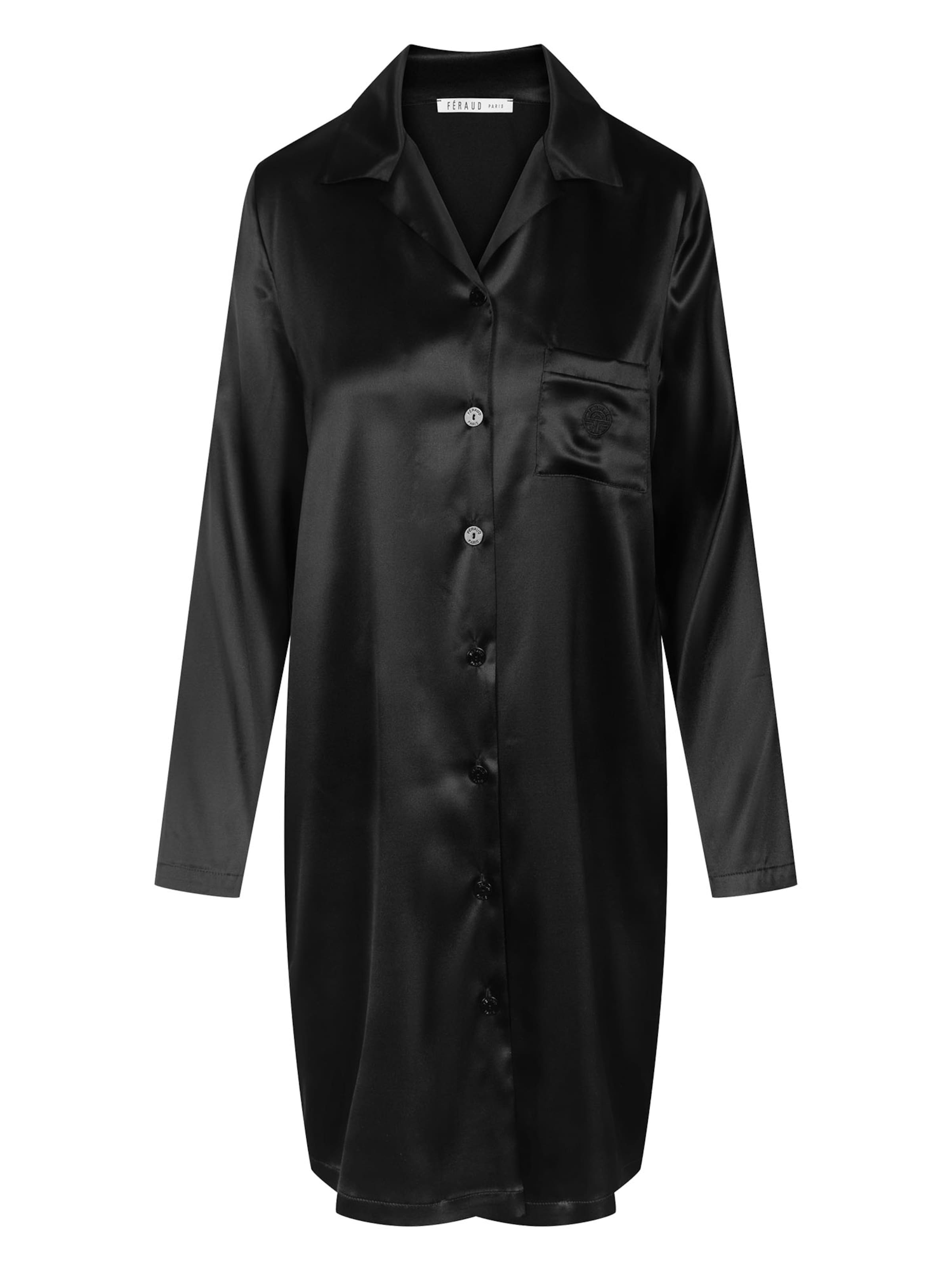 FÉRAUD PARIS Nightgown ' Boyfriend Style ' in Black: front