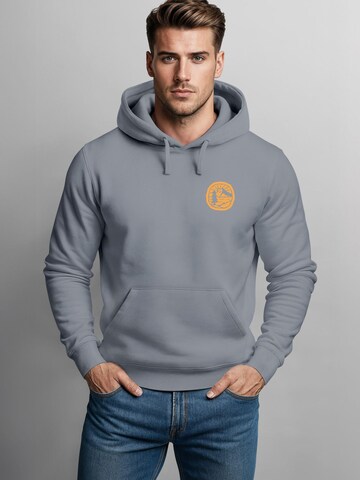 Neverless Sweatshirt 'Landschaft Badge' in Grey