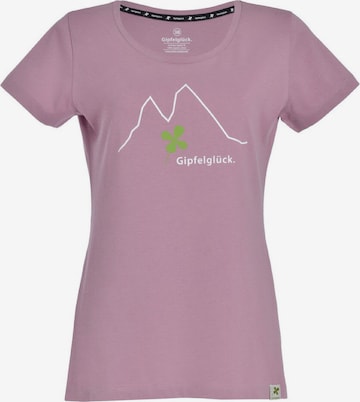 Gipfelglück Funktionsshirt 'Irene' in Lila: Vorderseite