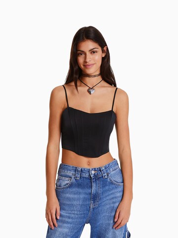 Bershka Top in Schwarz: predná strana