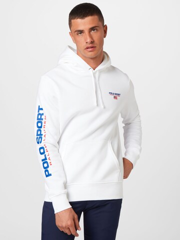 Bluză de molton de la Polo Ralph Lauren pe alb: față