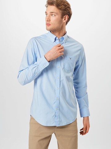 GANT Regular fit Overhemd in Blauw: voorkant