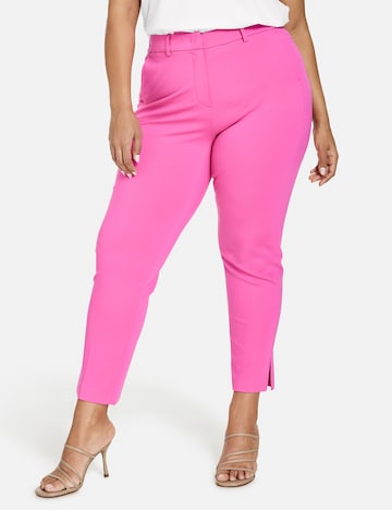 SAMOON Regular Trousers in Pink: front