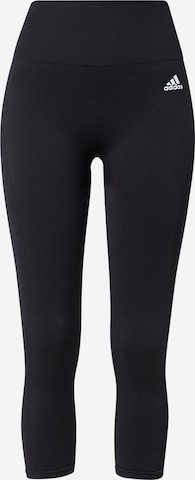 Skinny Pantaloni sport de la ADIDAS SPORTSWEAR pe negru: față