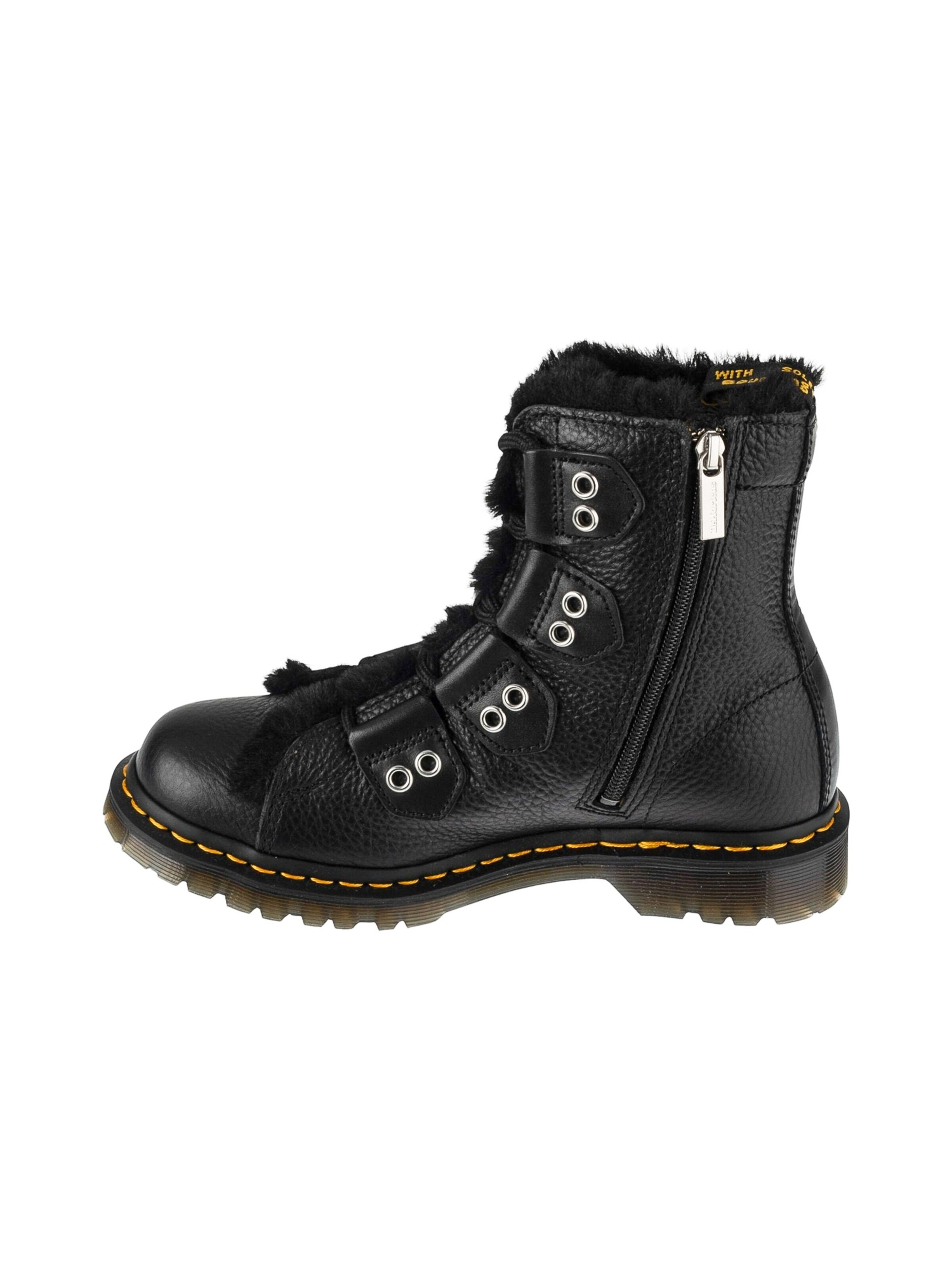 Dr. Martens Ankle boots '1460 Lace To Toe Fur Lined' in Black