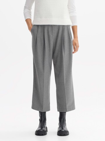 Wide Leg Pantalon à plis 'Mozy' OPUS en gris : devant
