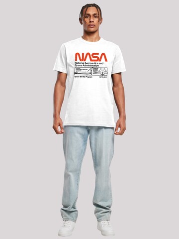 T-Shirt 'NASA Classic Space Shuttle' F4NT4STIC en blanc