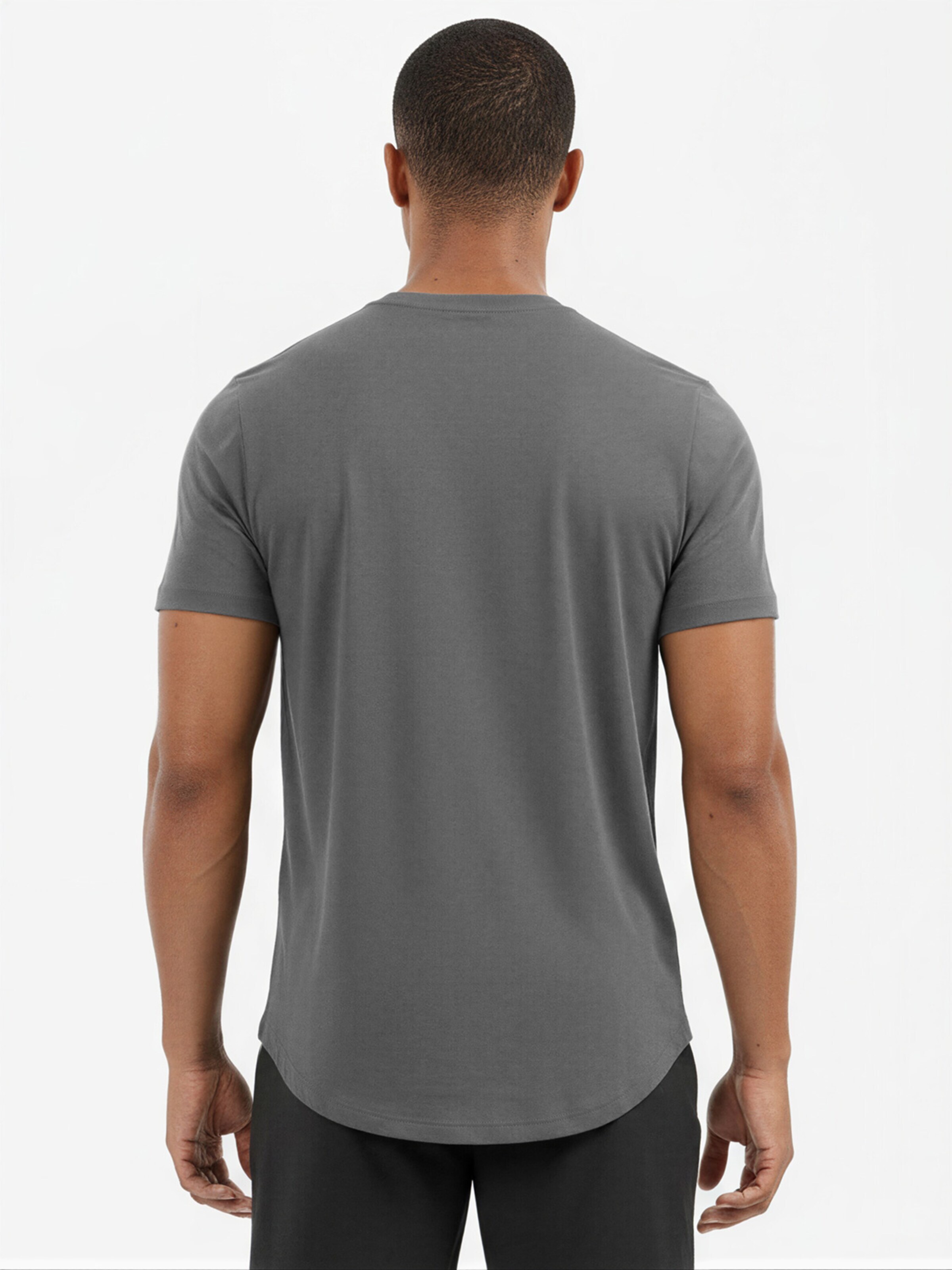 SIXLAB Shirt 'Round T-Shirt' in Grey