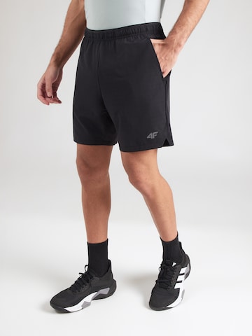 juoda 4F Standartinis Sportinės kelnės 'FNK': priekis