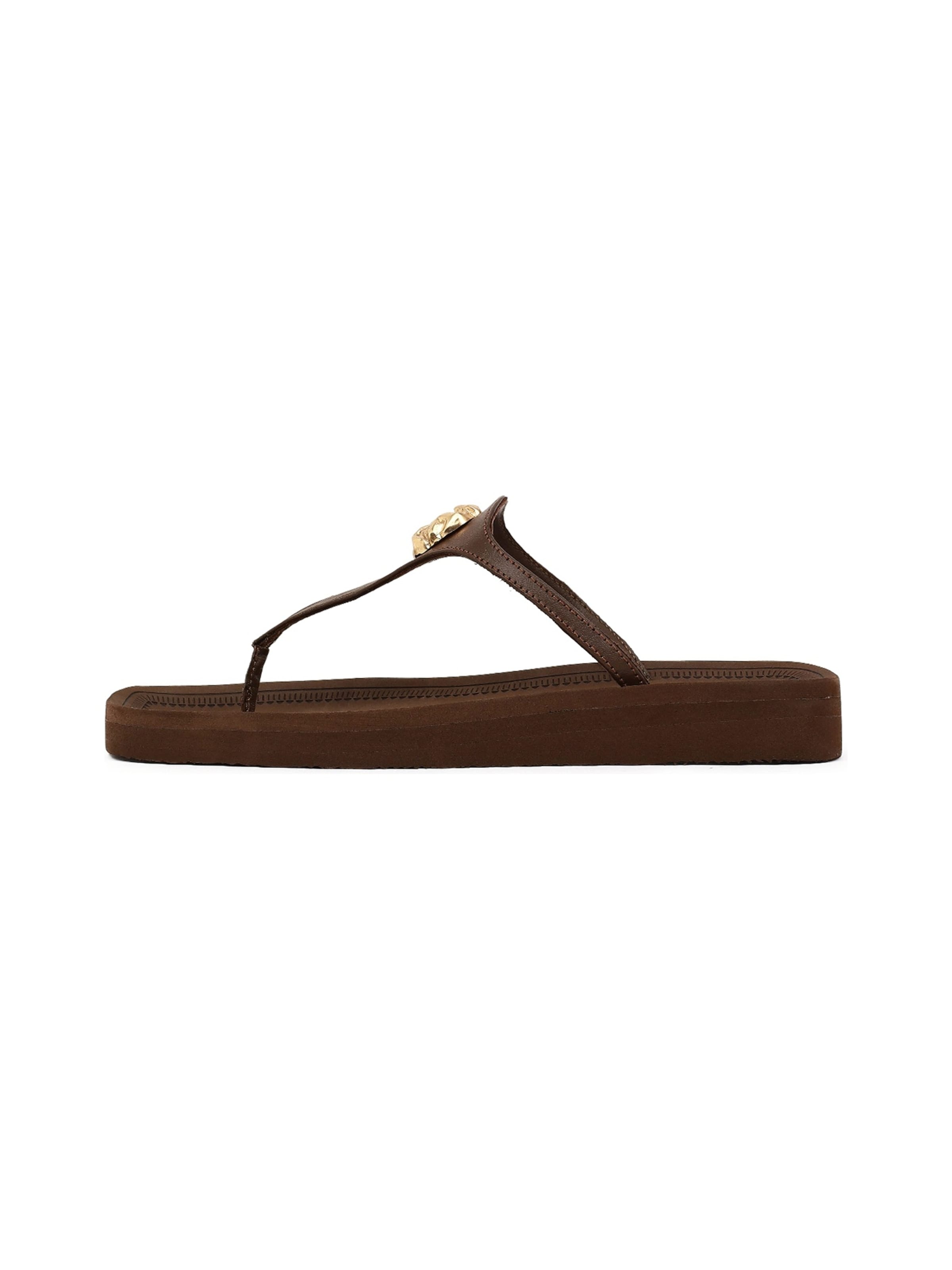 Derimod Teenslipper in Bruin: voorkant