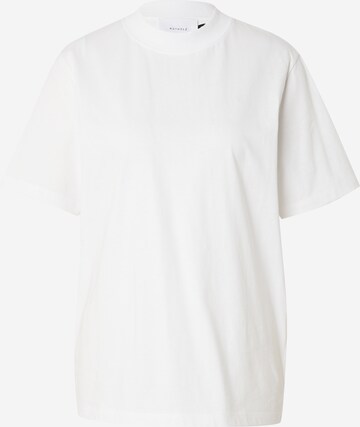 T-shirt 'Big Collar' Rotholz en blanc : devant