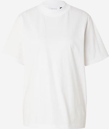 Rotholz - Camiseta 'Big Collar' en blanco: frente