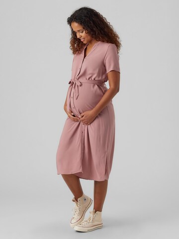 Vero Moda Maternity Shirt dress 'VICA' in Pink