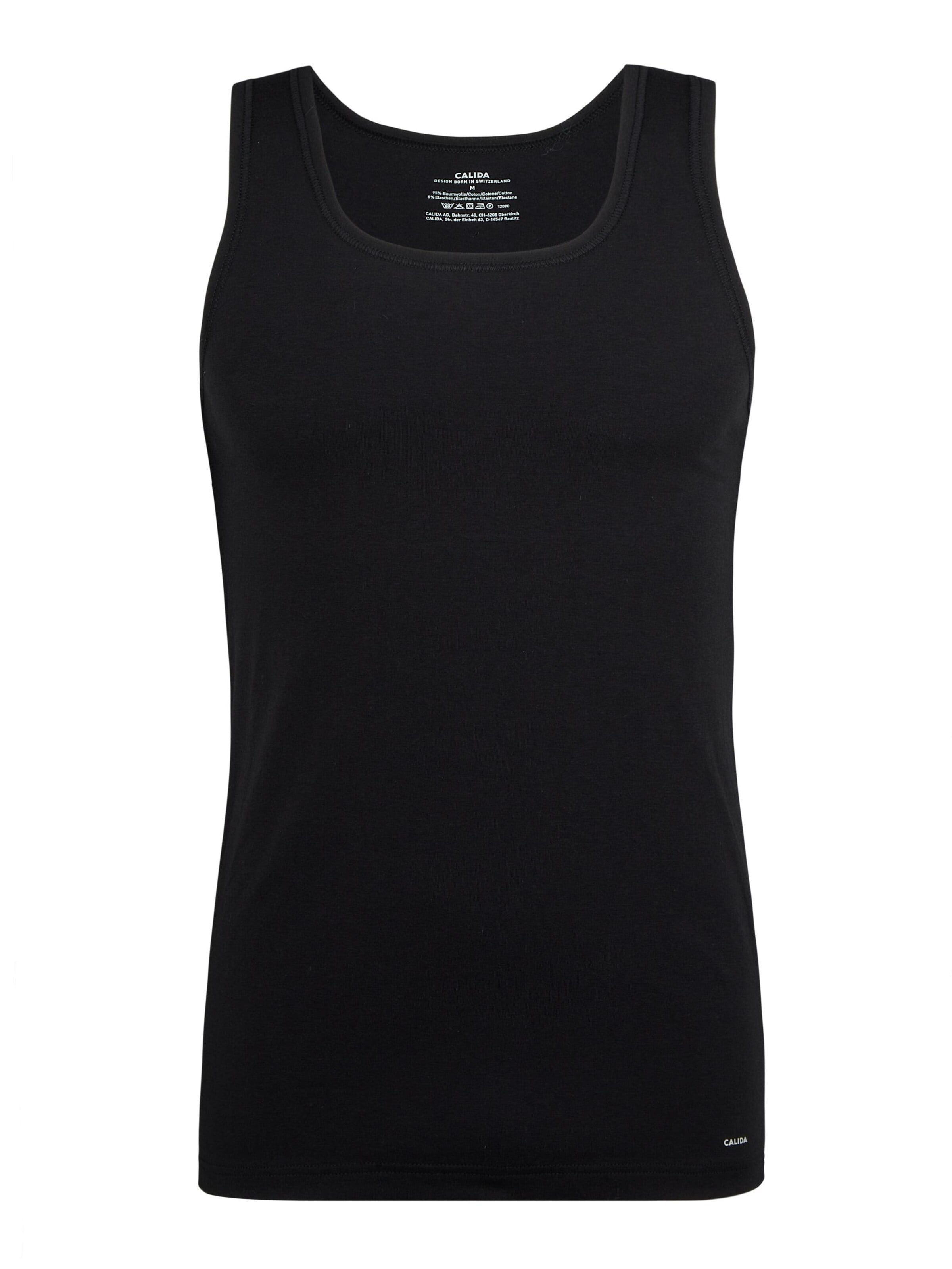 CALIDA Undershirt 'Cotton Code' in L in Black, Item view