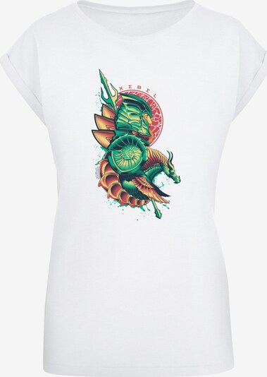 ABSOLUTE CULT T-shirt 'Aquaman - Xebel Crest' en jaune / vert / orange clair / blanc, Vue avec produit