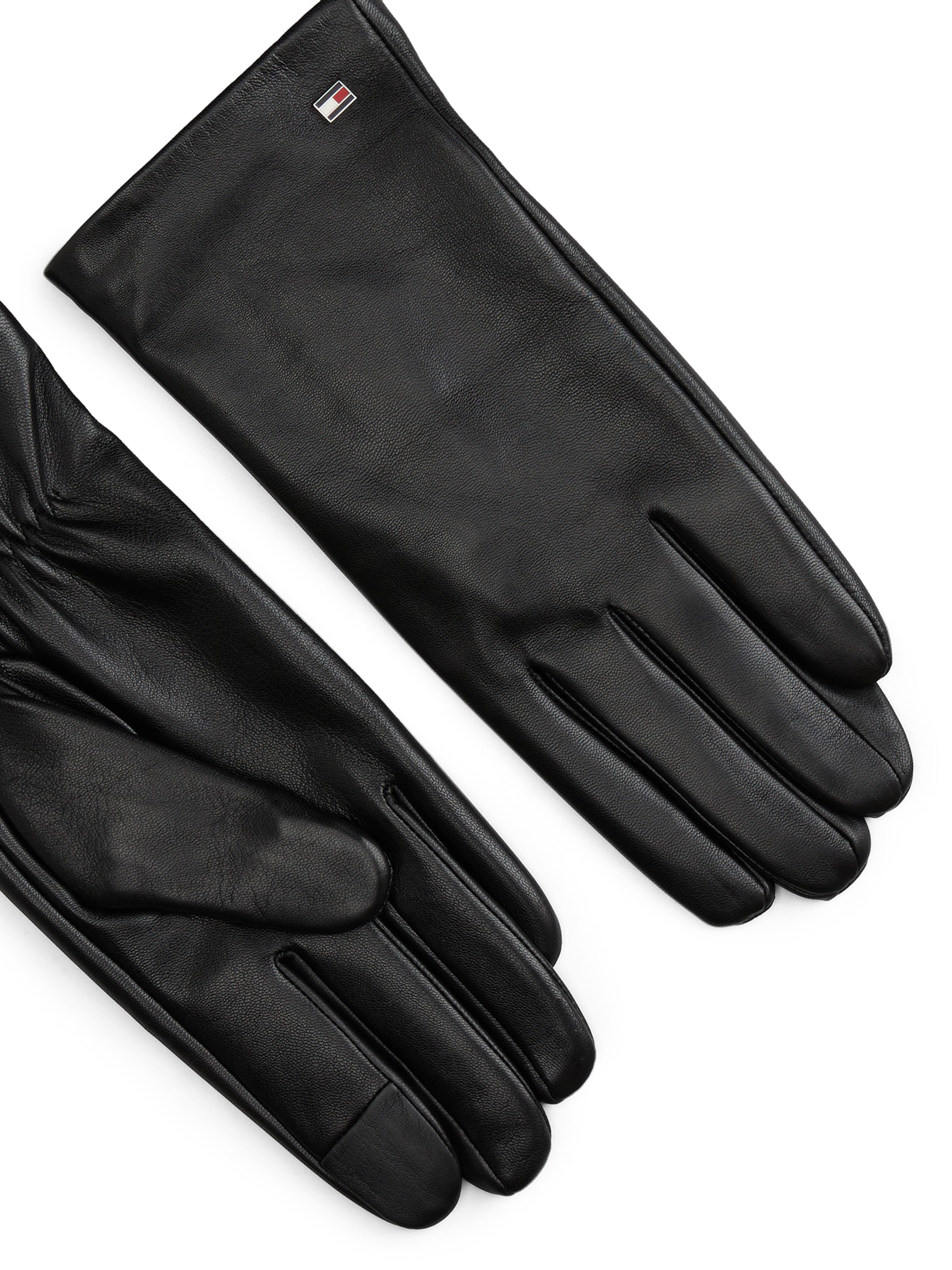 Mănuşi cu degete de la TOMMY HILFIGER pe negru
