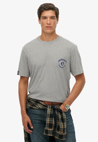Superdry & Co Shirt 'The Merchant Store' in Grijs: voorkant