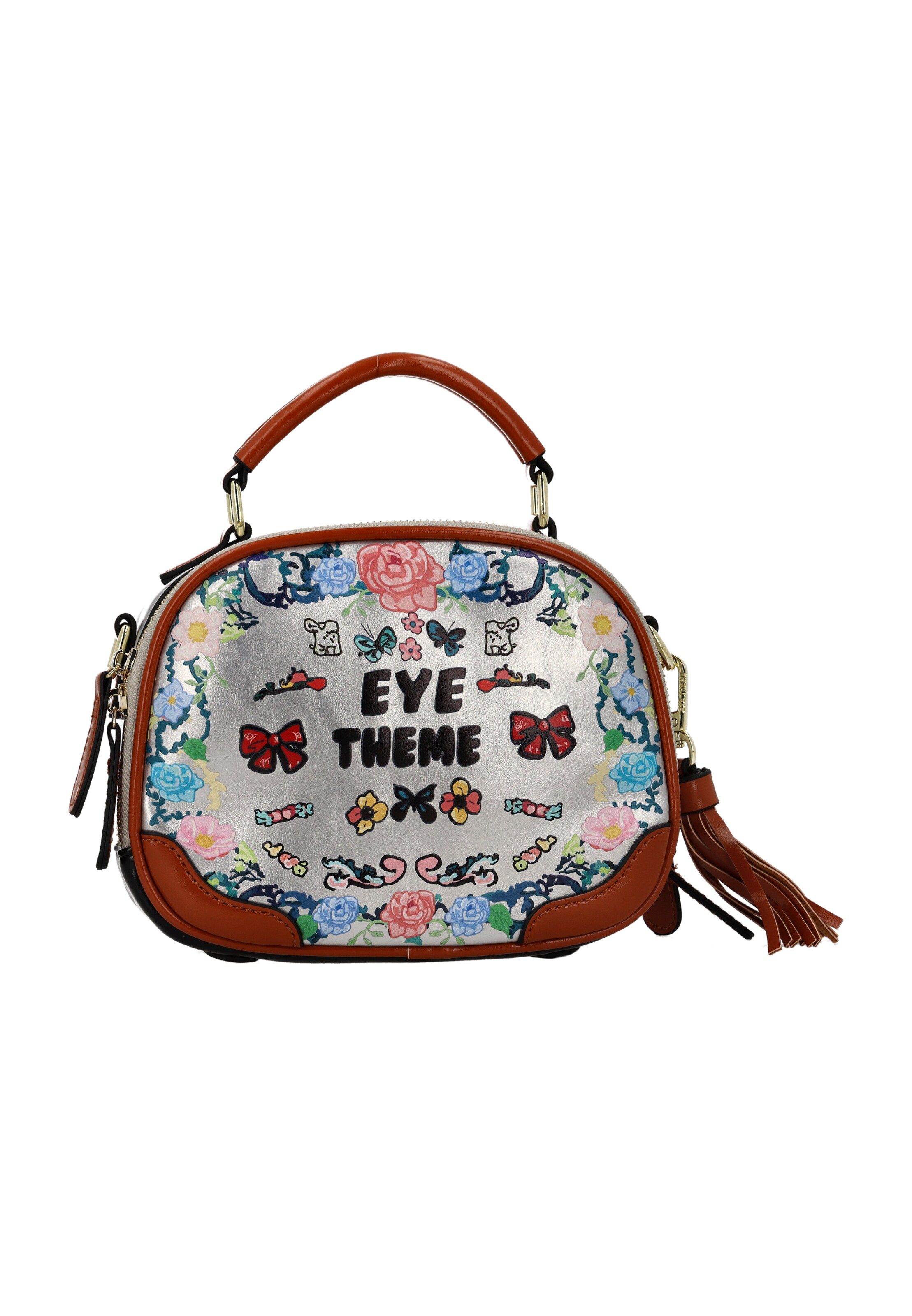 MYMO - Malas de tiracolo 'EYETHEME' em prata: frente