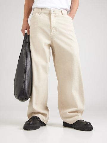 WEEKDAY Baggy Broek 'Astro' in Beige: voorkant