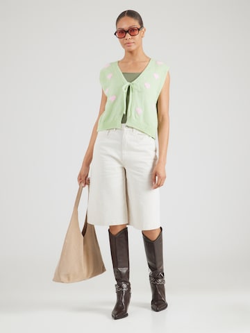 Hailys Knitted vest 'Vi44ola' in Green