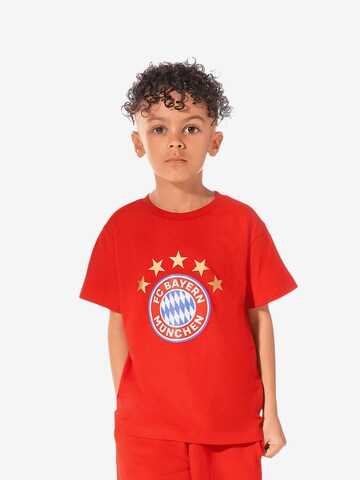 FC BAYERN MÜNCHEN T-Shirt Essentials 'FC Bayern München' in Rot: predná strana