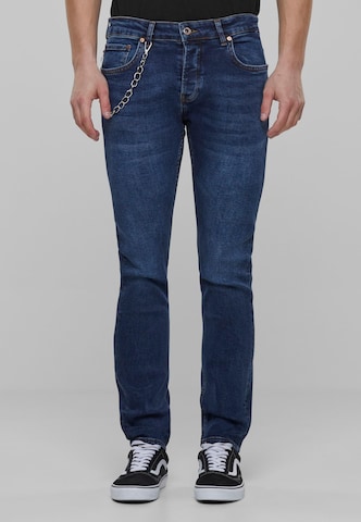 2Y Premium Slimfit Jeans in Blauw: voorkant