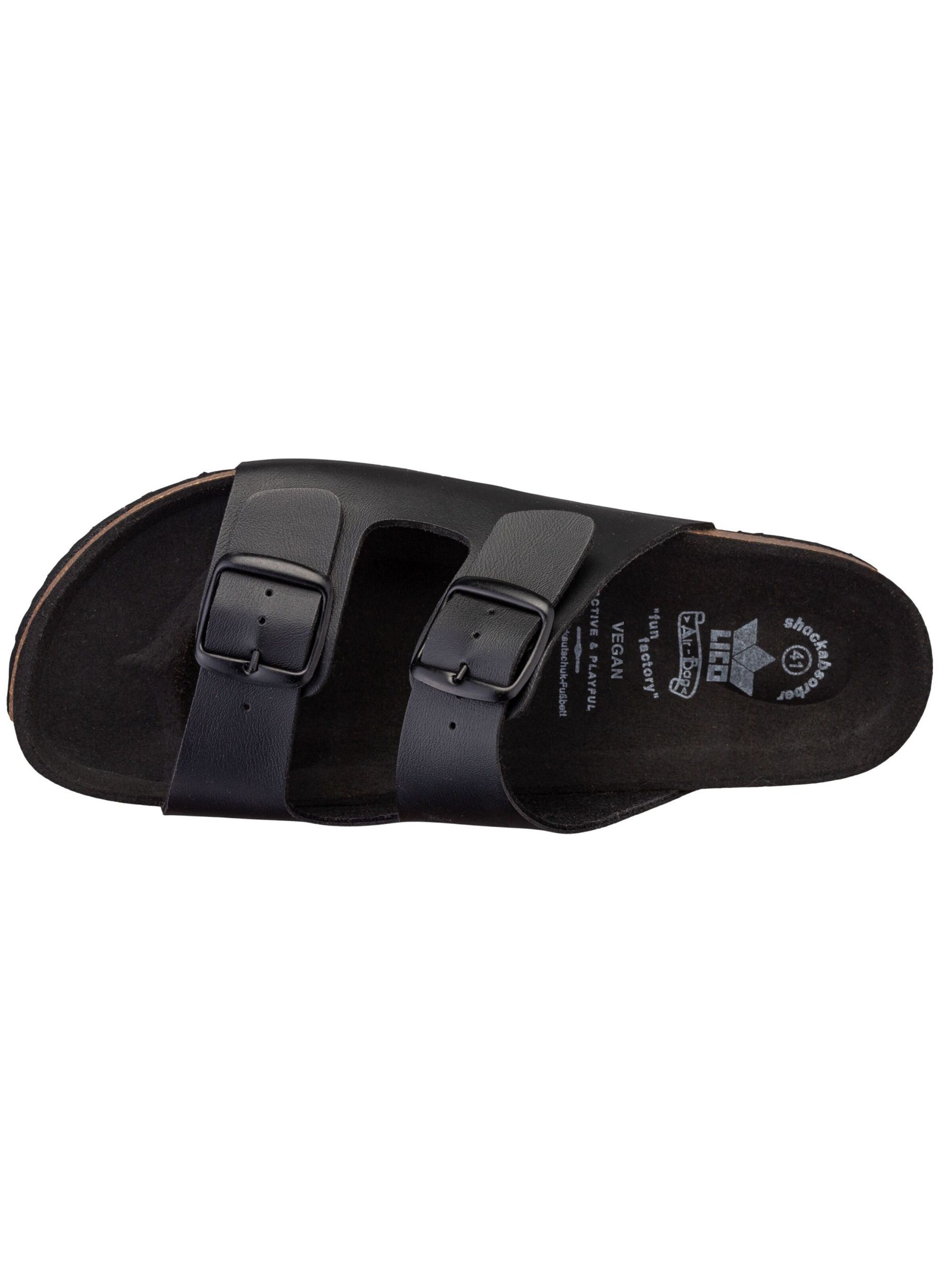 LICO Pantolette 'Bioline' in Schwarz