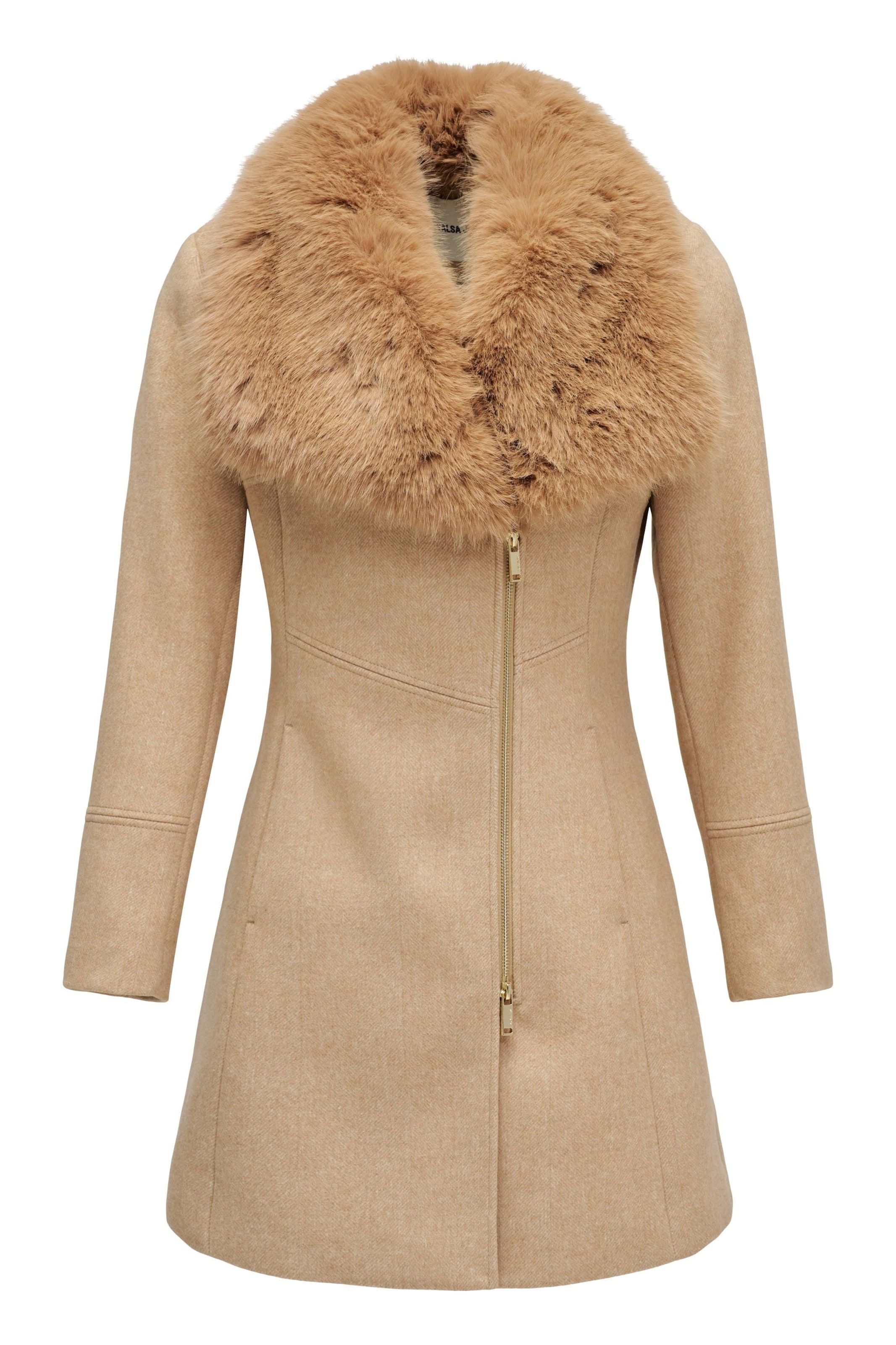 Manteau d’hiver 'Grace' Salsa Jeans en marron : devant