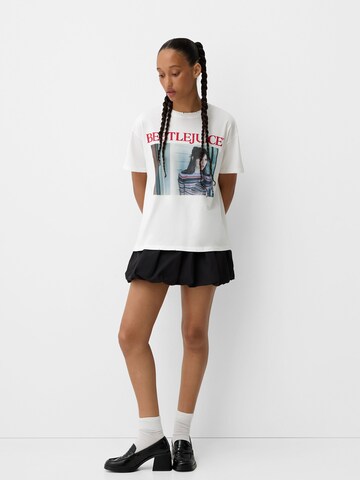 T-shirt Bershka en blanc