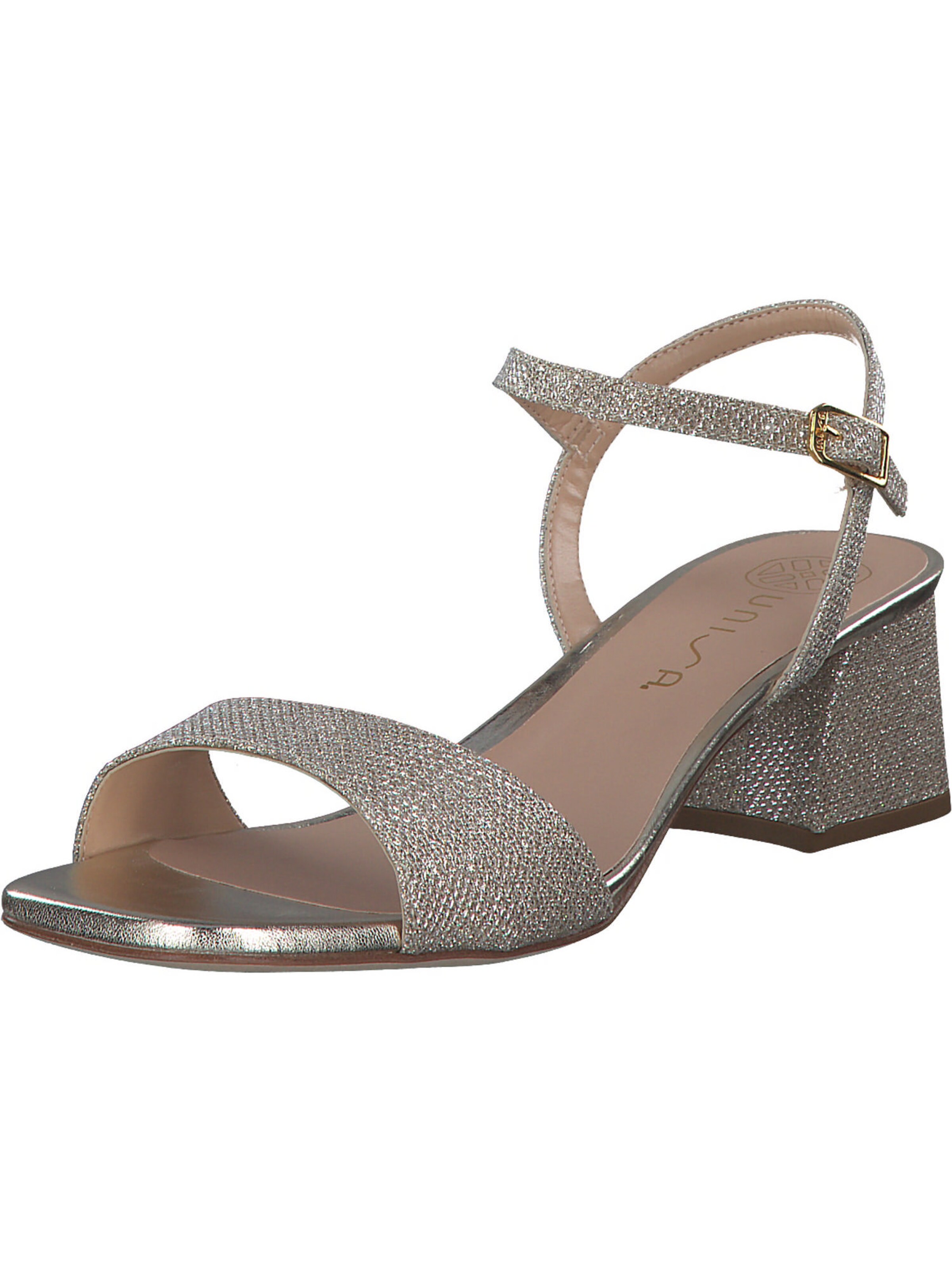 UNISA Sandalen met riem in Zilver: voorkant