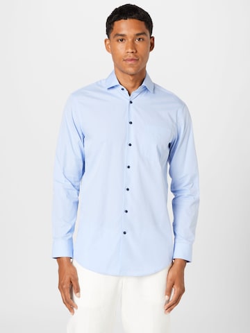 Coupe regular Chemise business SEIDENSTICKER en bleu : devant