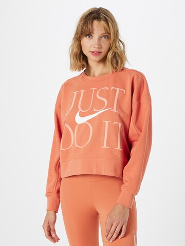 NIKE Sportief sweatshirt in Oranje: voorkant