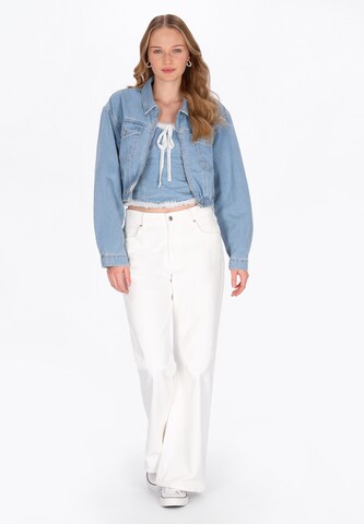 Veste mi-saison MYMO en bleu : devant